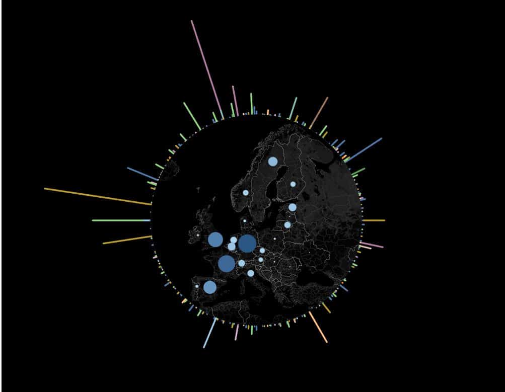 Illustration of our post "Tableau tutorial: a radial diagram and a pie chart"