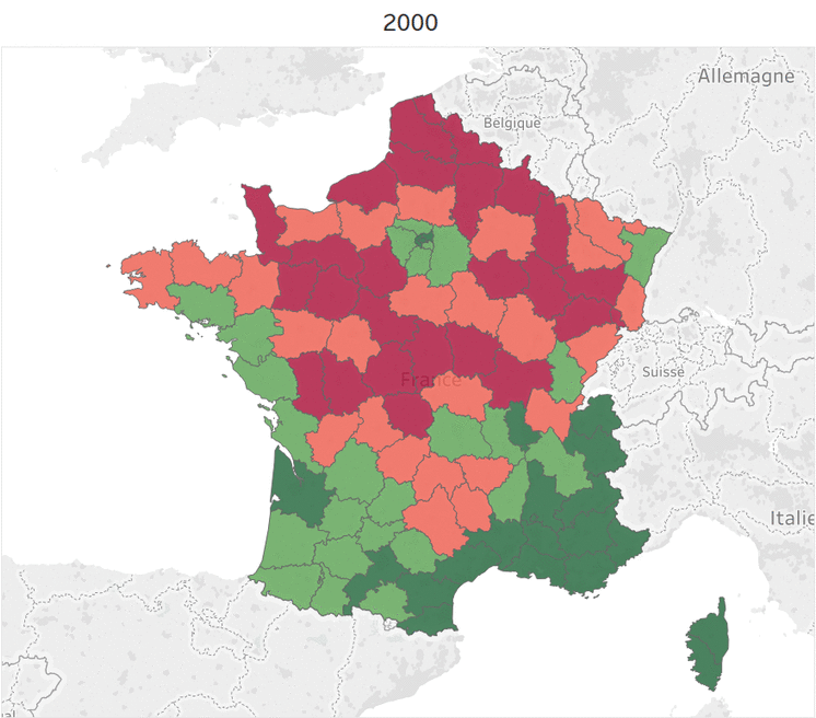 Evolution of the entrepreneurial spirit in France between 2000 and 2018