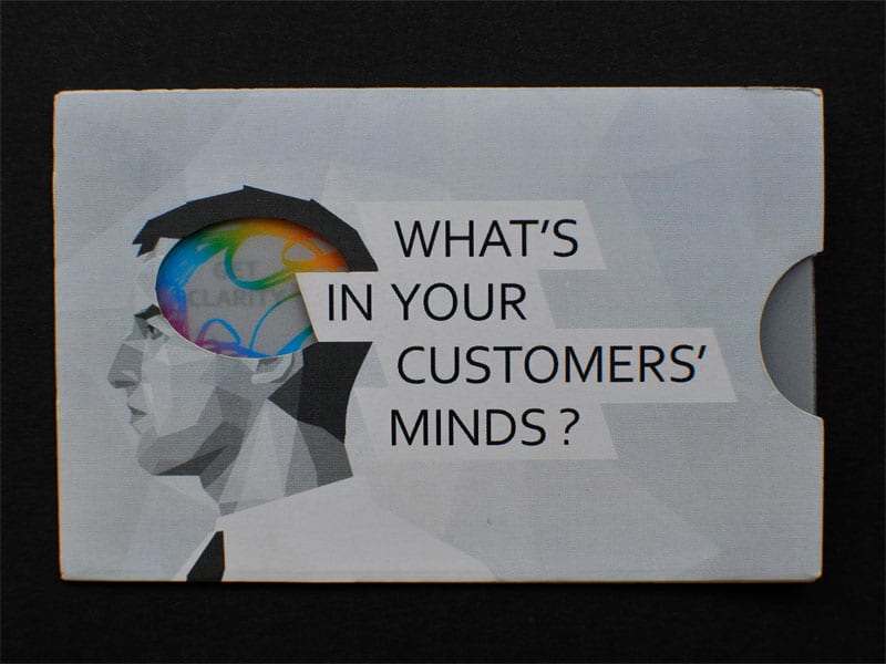 Illustration of our post "Design Thinking helped us imagine creative business cards"