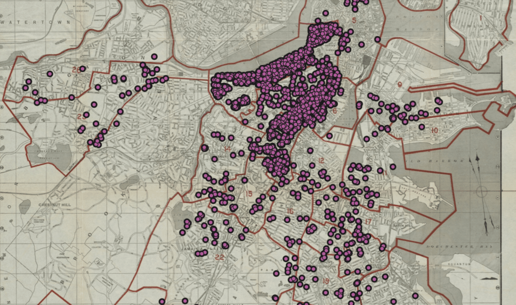 example of the law of proximity (Gestalt law) applied to data visualisations