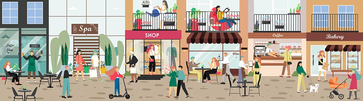 Het belang van winkels in stadscentra - stadscentrum