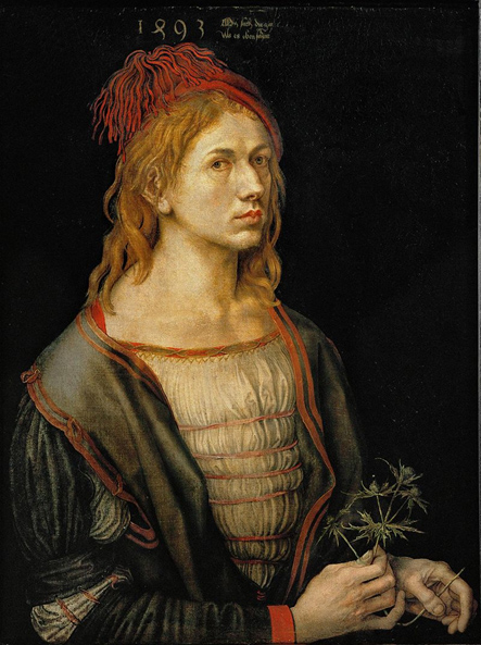 Albrecht Dürer autoportrait au chardon