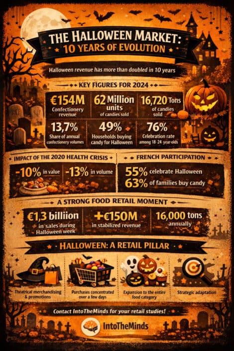 infographic over Halloween marktonderzoek in Frankrijk