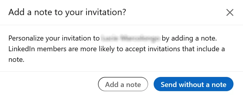LinkedIn Invitations nudge