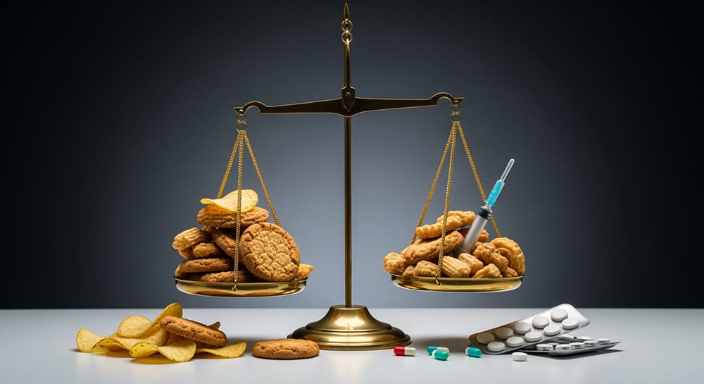 Illustration de notre publication "Ozempic, Wegovy, Mounjaro : comment les coupe-faim transforment le marché alimentaire"