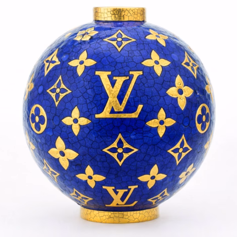 Vaso in co-branding Louis Vuitton – smalti di Longwy